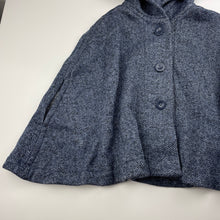 Load image into Gallery viewer, Girls H&amp;T, fleece lined hooded poncho jacket, EUC, size 5,  