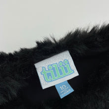 Load image into Gallery viewer, Girls Tilii, lined black faux fur vest, 3 hook fastening, EUC, size 10,  