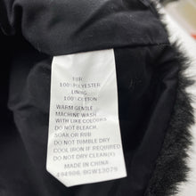 Load image into Gallery viewer, Girls Tilii, lined black faux fur vest, 3 hook fastening, EUC, size 10,  