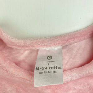 Girls Target, spliced velour & tulle party dress, EUC, size 2, L: 44cm