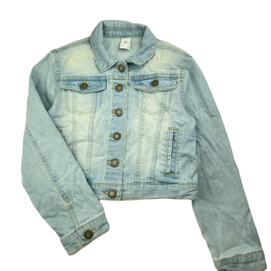 Girls Target, blue stretch denim jacket, FUC, size 9,  