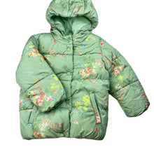 Load image into Gallery viewer, Girls Next, fleece lined wadded floral jacket / coat, L: 41cm, EUC, size 2-3,  