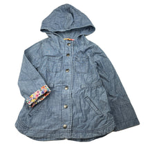 Load image into Gallery viewer, Girls Old Navy, chambray cotton jacket / coat, L: 41cm, GUC, size 4,  