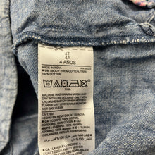 Load image into Gallery viewer, Girls Old Navy, chambray cotton jacket / coat, L: 41cm, GUC, size 4,  