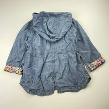 Load image into Gallery viewer, Girls Old Navy, chambray cotton jacket / coat, L: 41cm, GUC, size 4,  