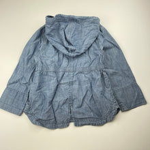 Load image into Gallery viewer, Girls Old Navy, chambray cotton jacket / coat, L: 41cm, GUC, size 4,  