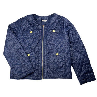 Girls navy, lightweight quilted jacket, GUC, size 6-7,  
