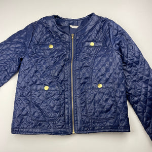 Girls navy, lightweight quilted jacket, GUC, size 6-7,  