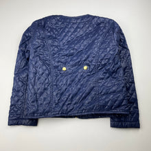 Load image into Gallery viewer, Girls navy, lightweight quilted jacket, GUC, size 6-7,  