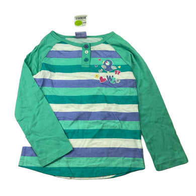 Girls Big W, striped cotton long sleeve top, NEW, size 5,  