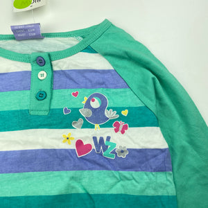 Girls Big W, striped cotton long sleeve top, NEW, size 5,  