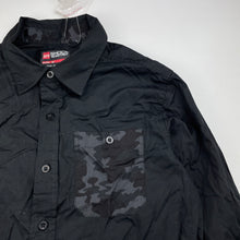 Load image into Gallery viewer, Boys Shock Resistant, black cotton long sleeve shirt, NEW, size 12,  