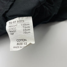 Load image into Gallery viewer, Boys Shock Resistant, black cotton long sleeve shirt, NEW, size 12,  
