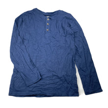 Load image into Gallery viewer, Boys H&amp;T, blue cotton henley top, EUC, size 7,  