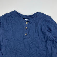 Load image into Gallery viewer, Boys H&amp;T, blue cotton henley top, EUC, size 7,  