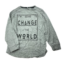 Load image into Gallery viewer, Boys H&amp;T, grey marle long sleeve t-shirt / top, EUC, size 7,  