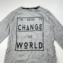 Load image into Gallery viewer, Boys H&amp;T, grey marle long sleeve t-shirt / top, EUC, size 7,  