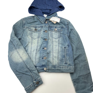Girls Target, soft feel stretch denim hooded jacket, NEW, size 12,  