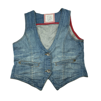Girls Pink Sugar, blue denim vest / waistcoat, GUC, size 12,  