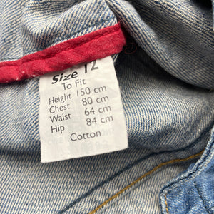 Girls Pink Sugar, blue denim vest / waistcoat, GUC, size 12,  