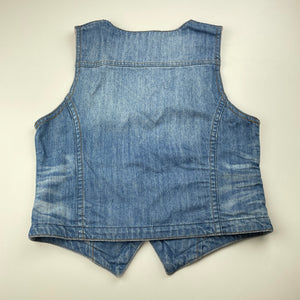 Girls Pink Sugar, blue denim vest / waistcoat, GUC, size 12,  