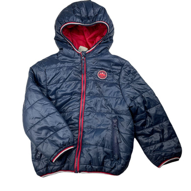 Boys Emerson, navy hooded jacket / coat, GUC, size 3,  