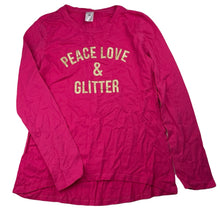 Load image into Gallery viewer, Girls Target, pink cotton long sleeve top, giltter, EUC, size 12,  