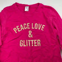 Load image into Gallery viewer, Girls Target, pink cotton long sleeve top, giltter, EUC, size 12,  