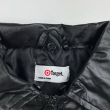 Load image into Gallery viewer, Boys Target, black faux leather jacket, pilot, EUC, size 2,  