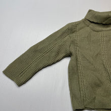 Load image into Gallery viewer, Girls Tartine Et Chocolat, knitted roll neck sweater / jumper, small mark front, FUC, size 12 months,  