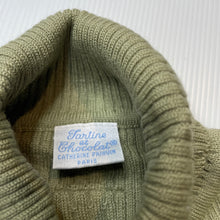 Load image into Gallery viewer, Girls Tartine Et Chocolat, knitted roll neck sweater / jumper, small mark front, FUC, size 12 months,  