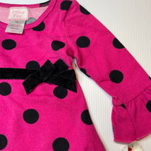 Load image into Gallery viewer, Girls Sophie Fae, pink &amp; black soft feel lightweight dress, NEW, size 1-2, L: 41cm