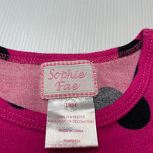 Load image into Gallery viewer, Girls Sophie Fae, pink &amp; black soft feel lightweight dress, NEW, size 1-2, L: 41cm