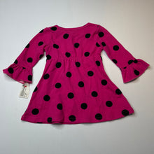 Load image into Gallery viewer, Girls Sophie Fae, pink &amp; black soft feel lightweight dress, NEW, size 1-2, L: 41cm