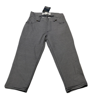 unisex Pumpkin Patch, navy stripe pants, elasticated, Inside leg: 28.5cm, NEW, size 2,  
