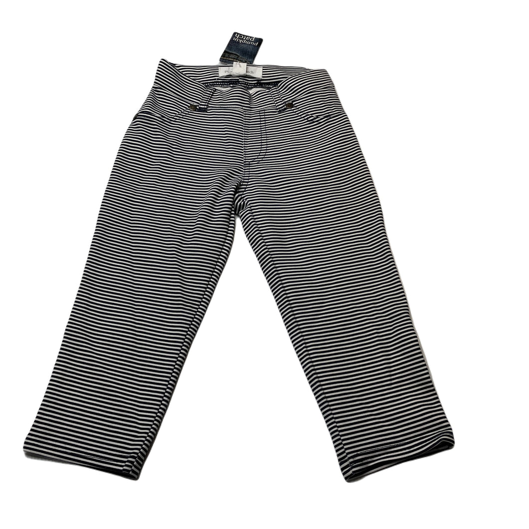 unisex Pumpkin Patch, navy stripe pants, elasticated, Inside leg: 28.5cm, NEW, size 2,  
