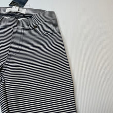 Load image into Gallery viewer, unisex Pumpkin Patch, navy stripe pants, elasticated, Inside leg: 28.5cm, NEW, size 2,  