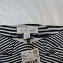 Load image into Gallery viewer, unisex Pumpkin Patch, navy stripe pants, elasticated, Inside leg: 28.5cm, NEW, size 2,  