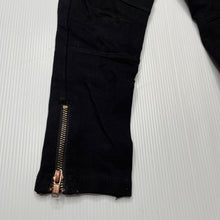 Load image into Gallery viewer, Girls Peter Morrissey, black stretchy pants, elasticated, Inside leg: 31cm, GUC, size 2,  