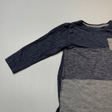 Load image into Gallery viewer, Boys H&amp;T, blue &amp; grey long sleeve t-shirt / top, GUC, size 2,  