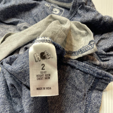 Load image into Gallery viewer, Boys H&amp;T, blue &amp; grey long sleeve t-shirt / top, GUC, size 2,  