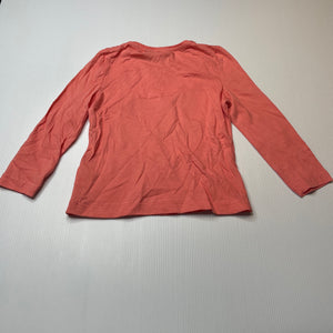 Girls Fun Spirit, coral cotton long sleeve top, cats, NEW, size 3,  