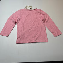 Load image into Gallery viewer, Girls Grain De Ble, pink stripe cotton long sleeve top, rabbit, NEW, size 3,  