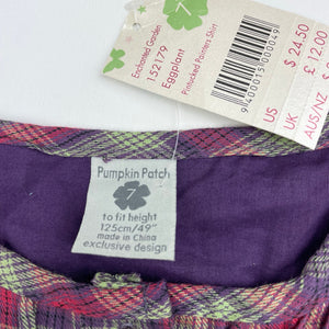 Girls Pumpkin Patch, lined lightweight cotton top, NEW, size 7,  