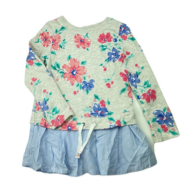 Girls Carters, floral cotton peplum top, EUC, size 4,  
