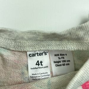 Girls Carters, floral cotton peplum top, EUC, size 4,  