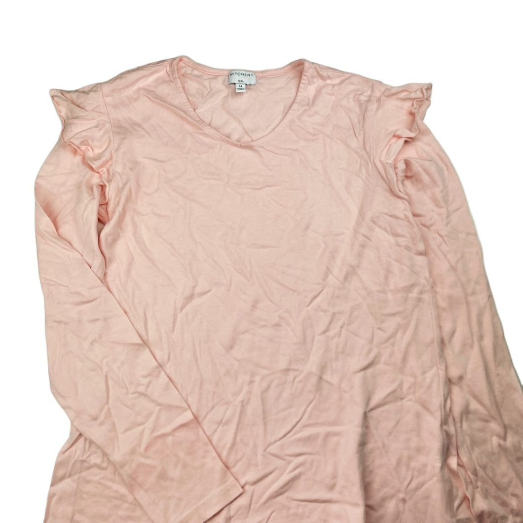 Girls Witchery, lightweight long sleeve top, light mark on front, FUC, size 14,  