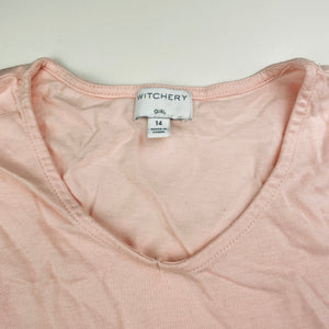 Girls Witchery, lightweight long sleeve top, light mark on front, FUC, size 14,  