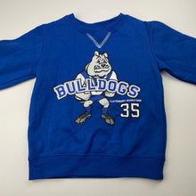 Load image into Gallery viewer, unisex NRL Suporter, Canterbury Bulldogs fleece lined sweater, EUC, size 4,  