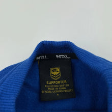 Load image into Gallery viewer, unisex NRL Suporter, Canterbury Bulldogs fleece lined sweater, EUC, size 4,  